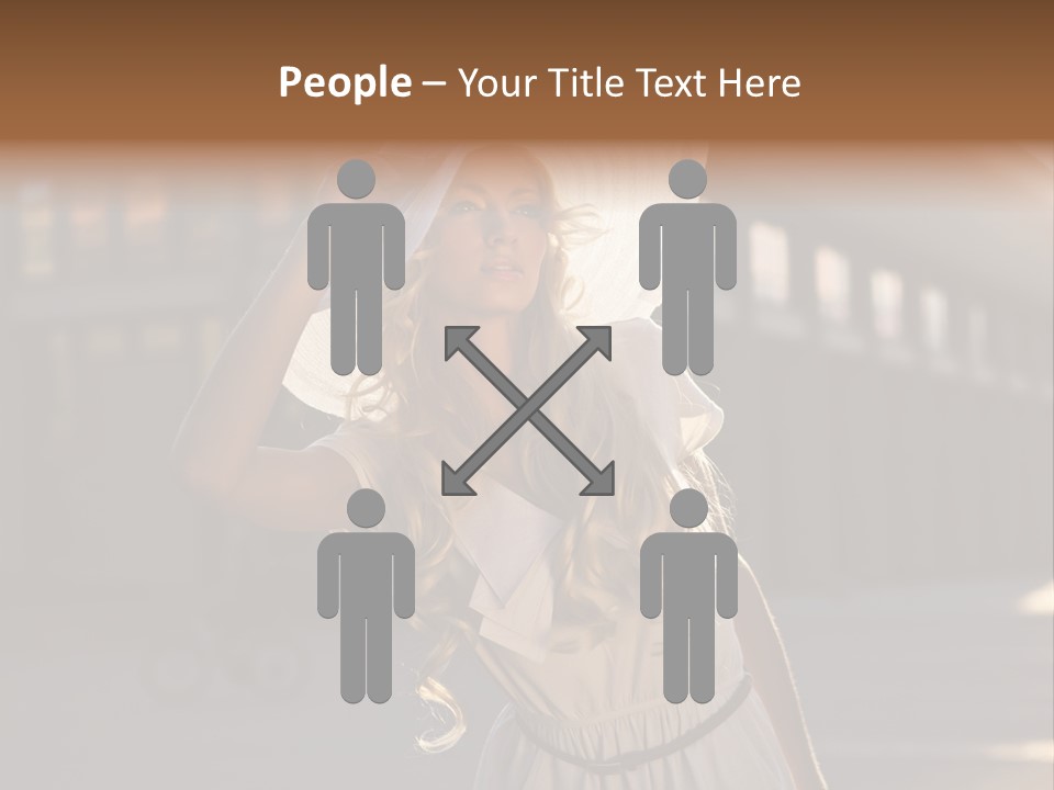 Headwear Female Street PowerPoint Template