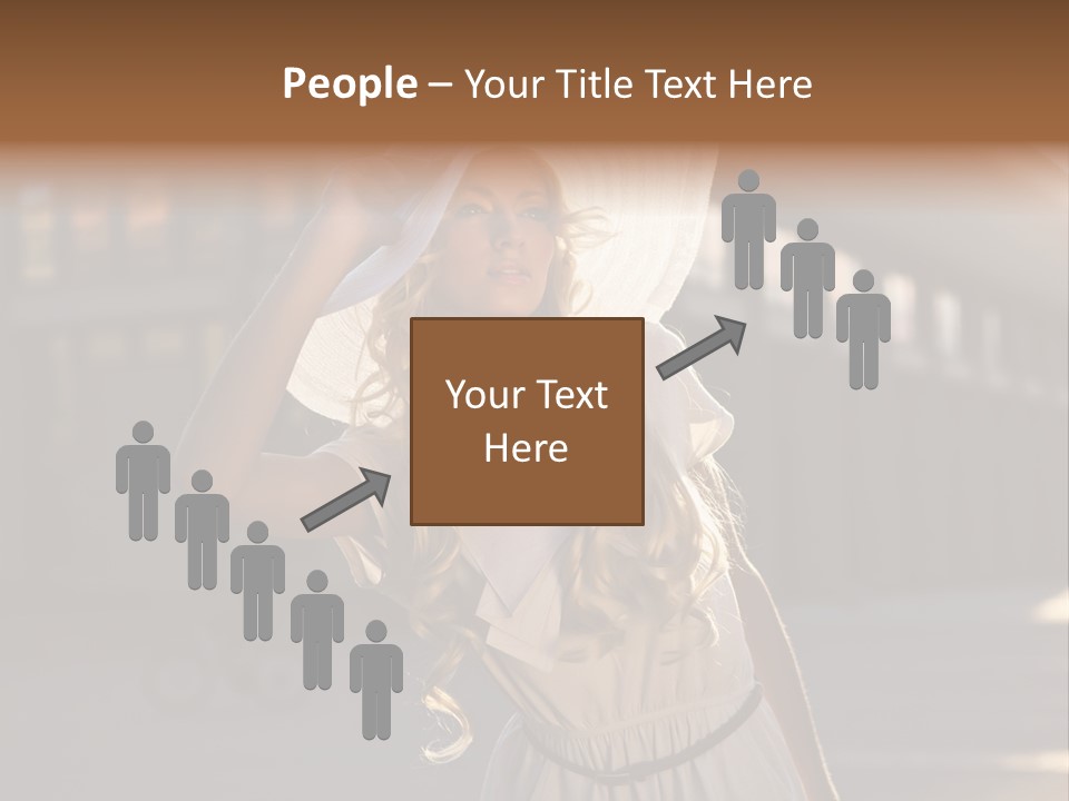 Headwear Female Street PowerPoint Template