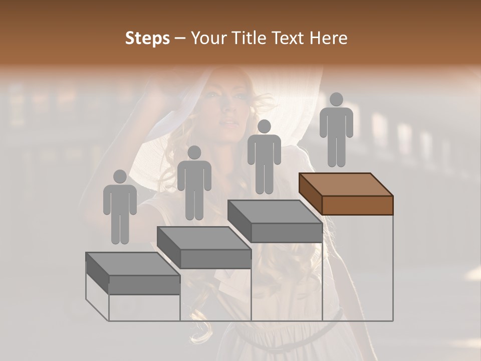 Headwear Female Street PowerPoint Template