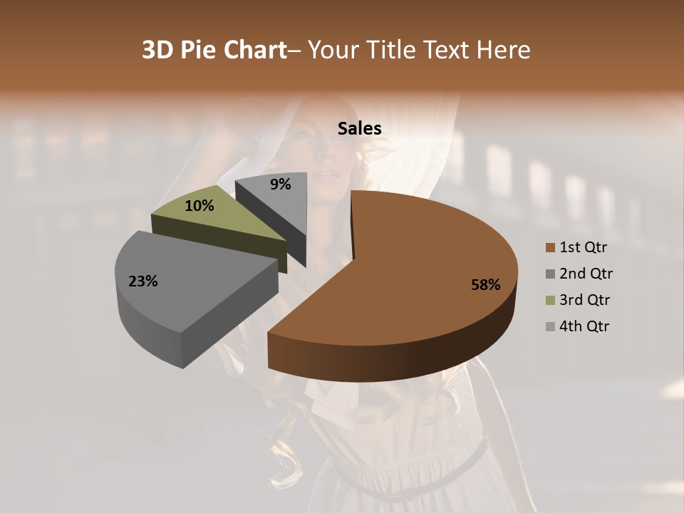 Headwear Female Street PowerPoint Template