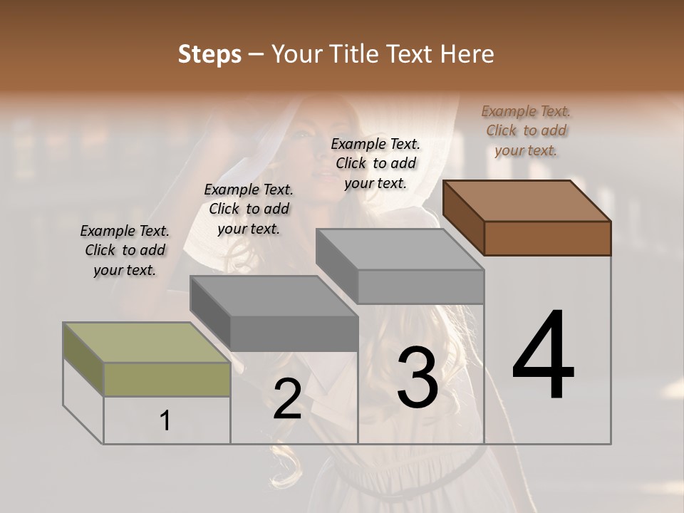 Headwear Female Street PowerPoint Template
