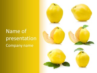 Fruit Leaf White PowerPoint Template