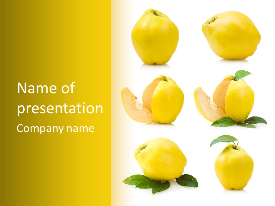 Fruit Leaf White PowerPoint Template