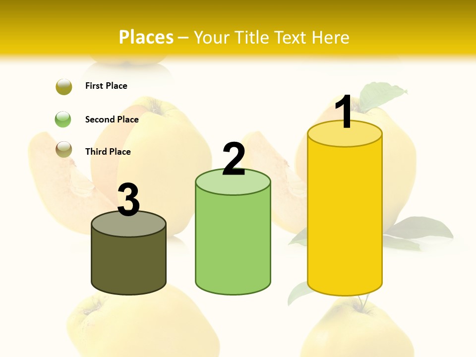 Fruit Leaf White PowerPoint Template