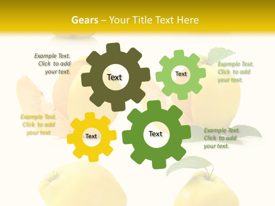 Fruit Leaf White PowerPoint Template