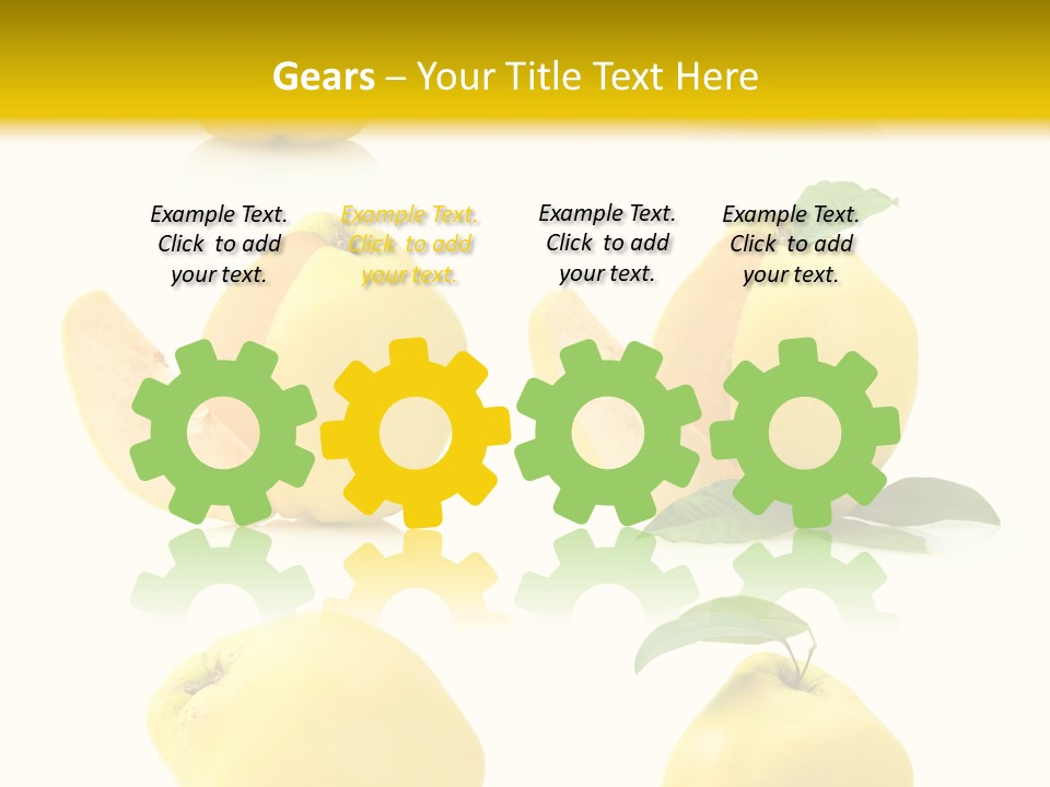 Fruit Leaf White PowerPoint Template
