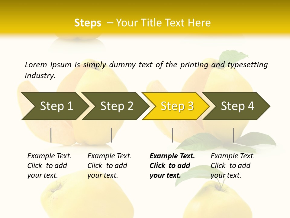 Fruit Leaf White PowerPoint Template
