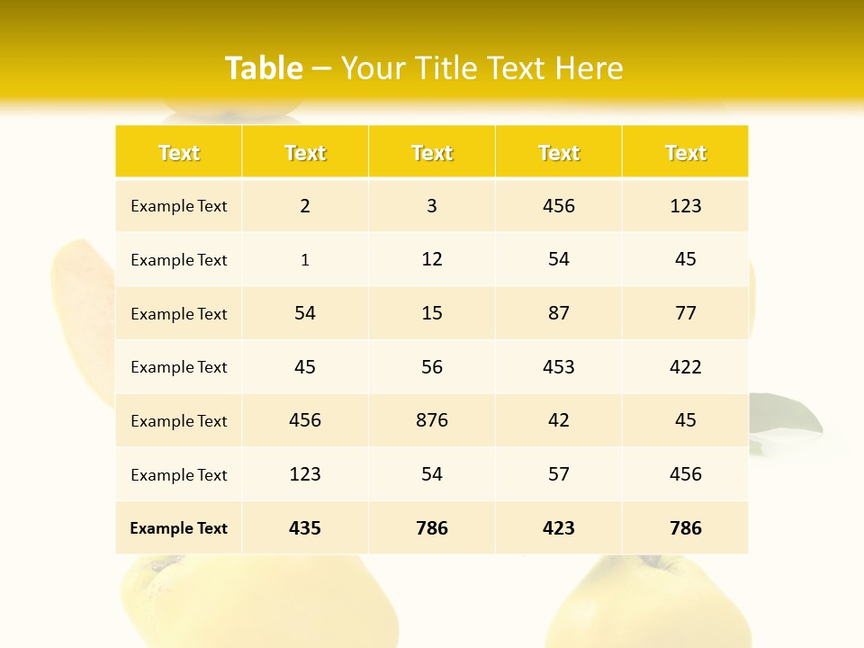 Fruit Leaf White PowerPoint Template