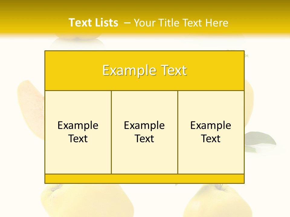 Fruit Leaf White PowerPoint Template