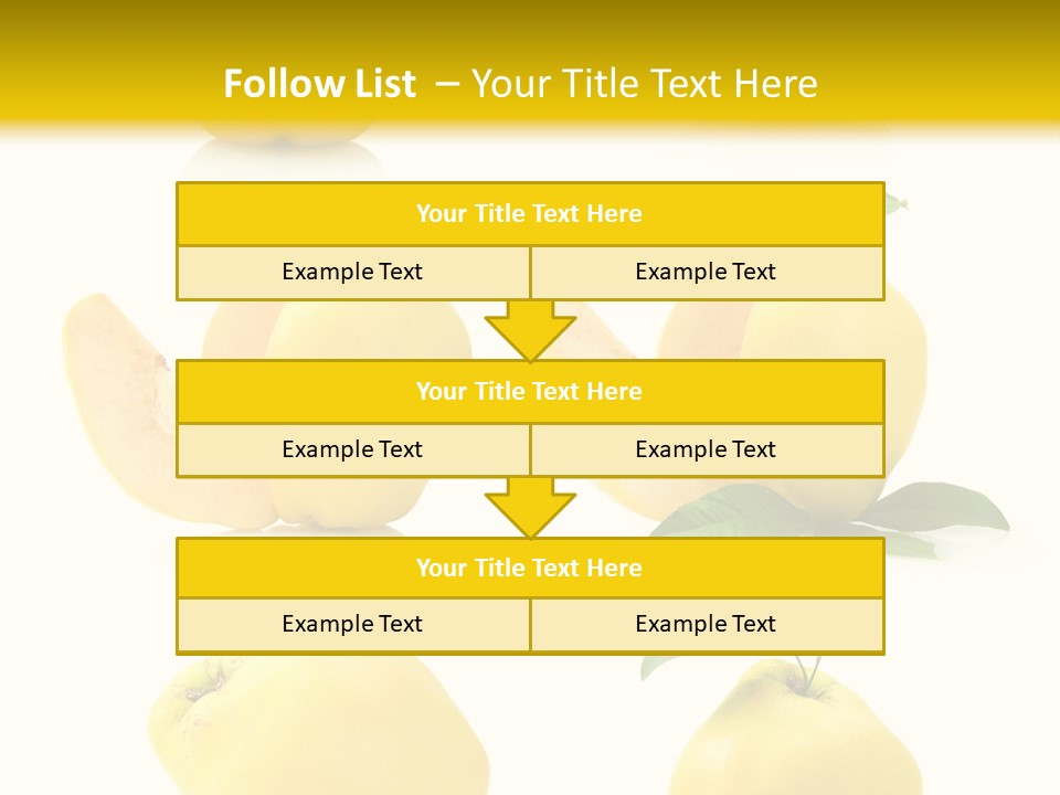 Fruit Leaf White PowerPoint Template