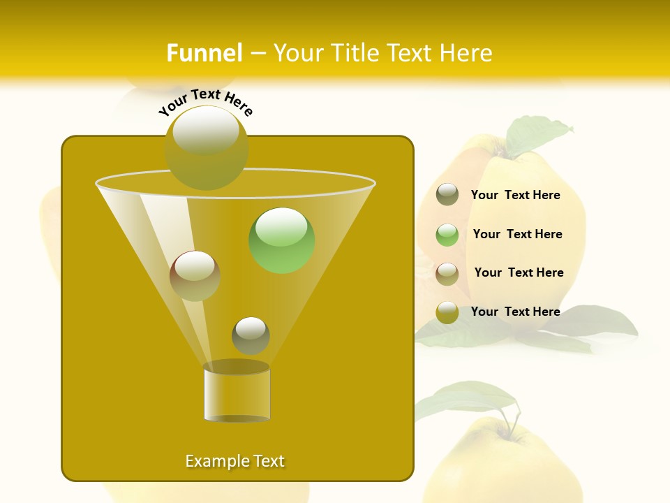 Fruit Leaf White PowerPoint Template