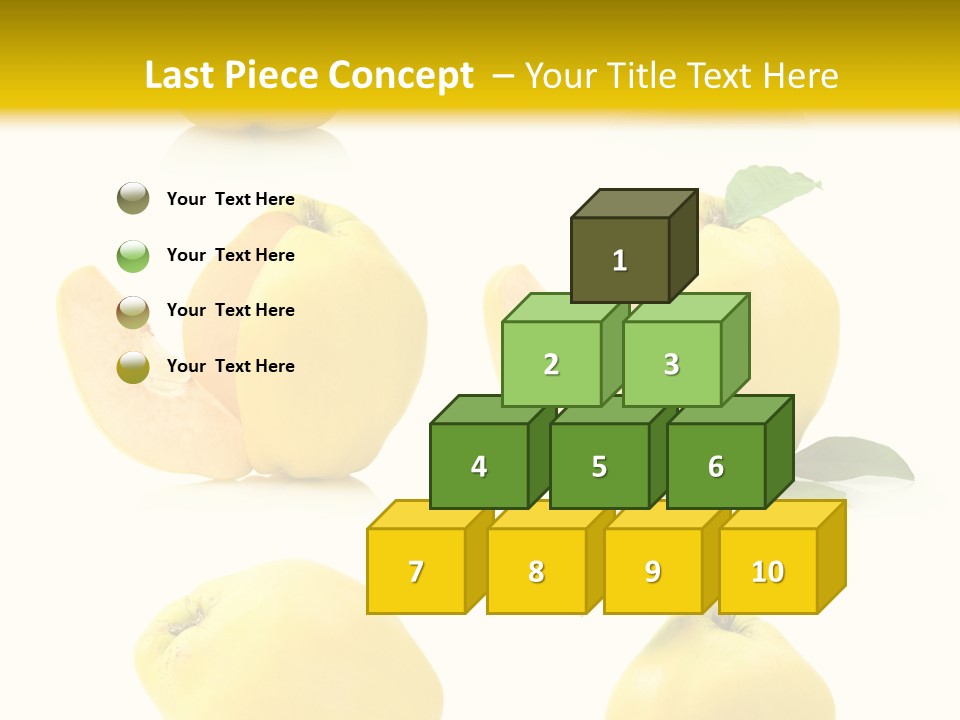 Fruit Leaf White PowerPoint Template