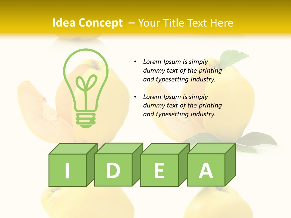 Fruit Leaf White PowerPoint Template