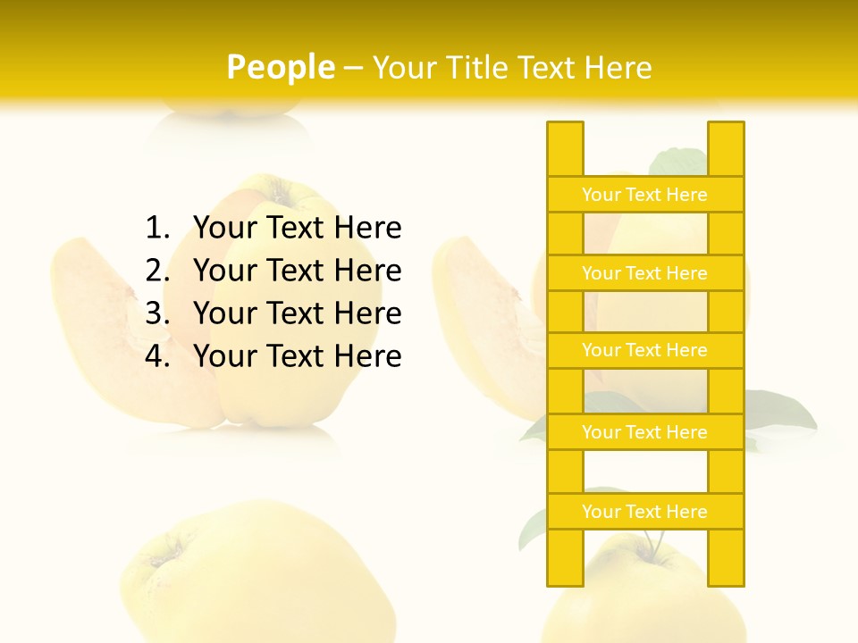 Fruit Leaf White PowerPoint Template