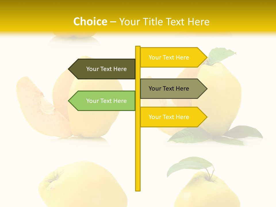Fruit Leaf White PowerPoint Template