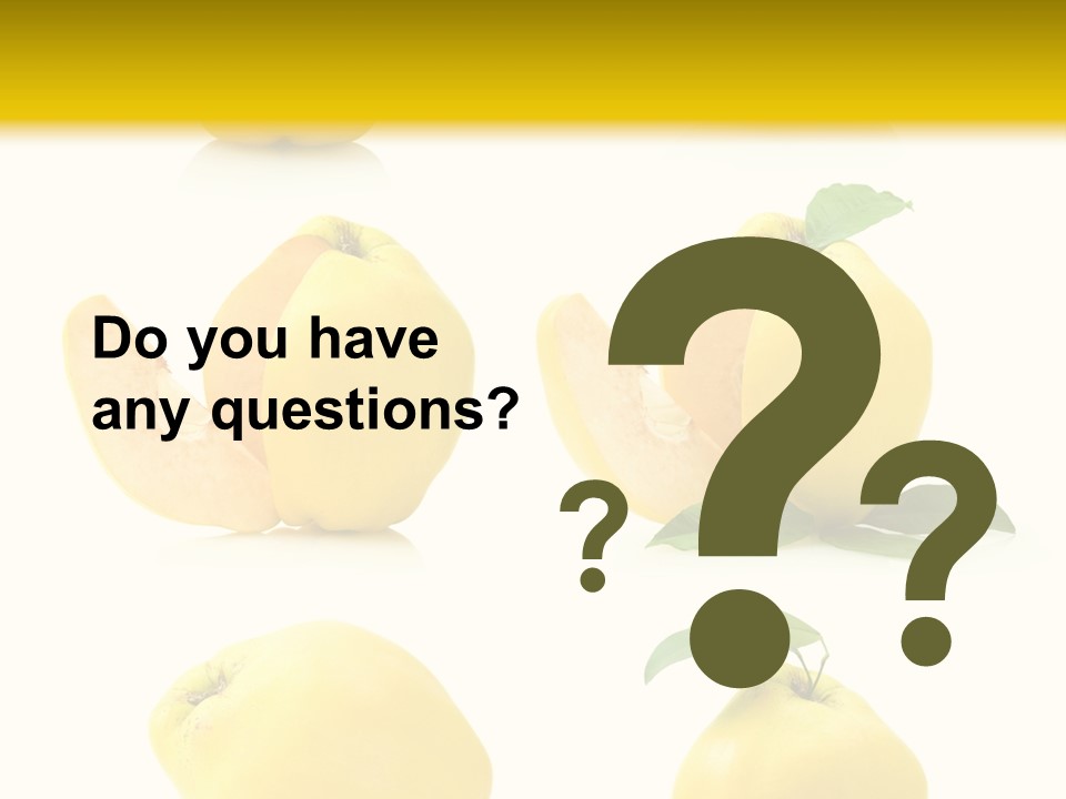 Fruit Leaf White PowerPoint Template