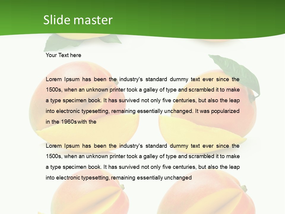 Fresh Diet Isolated PowerPoint Template
