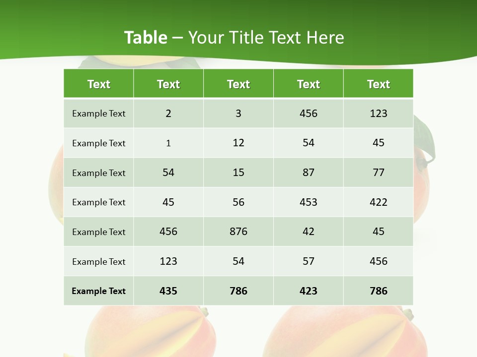 Fresh Diet Isolated PowerPoint Template