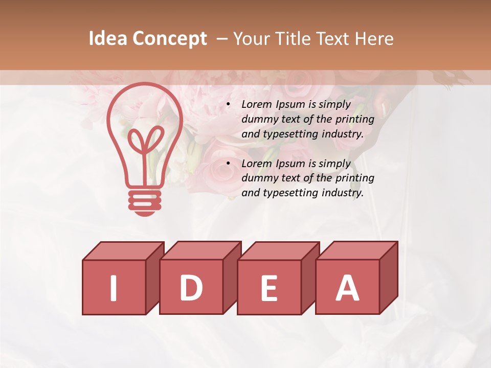 Wedding Bud Green PowerPoint Template