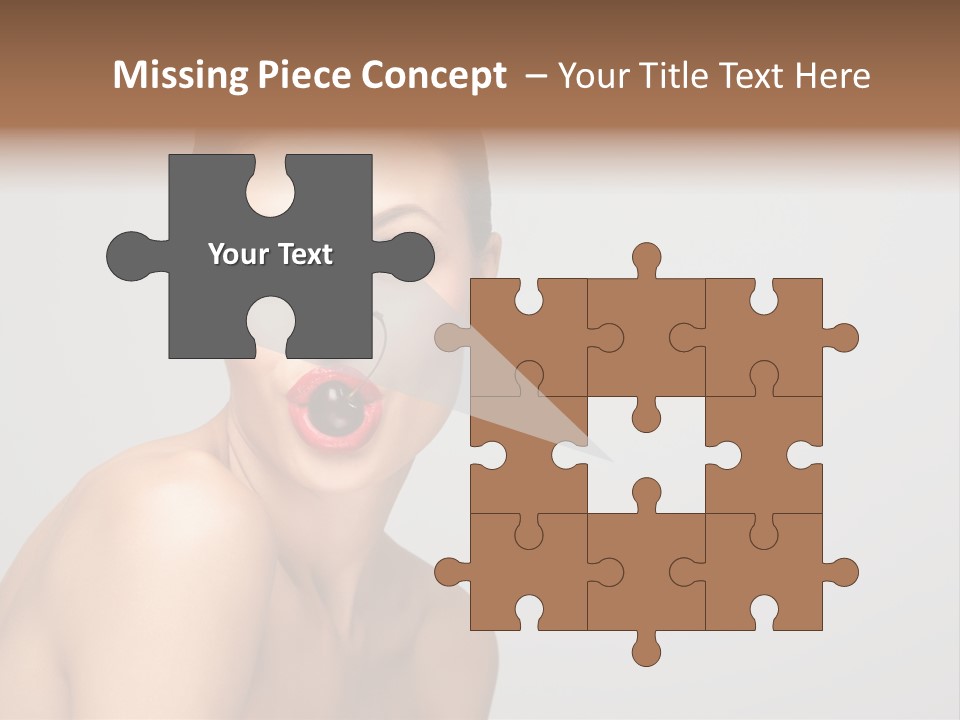 Diet Brunette Desire PowerPoint Template