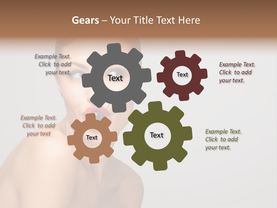 Diet Brunette Desire PowerPoint Template