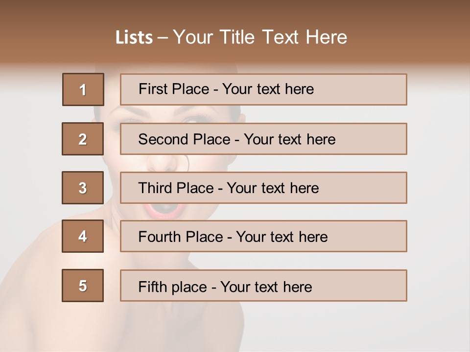 Diet Brunette Desire PowerPoint Template