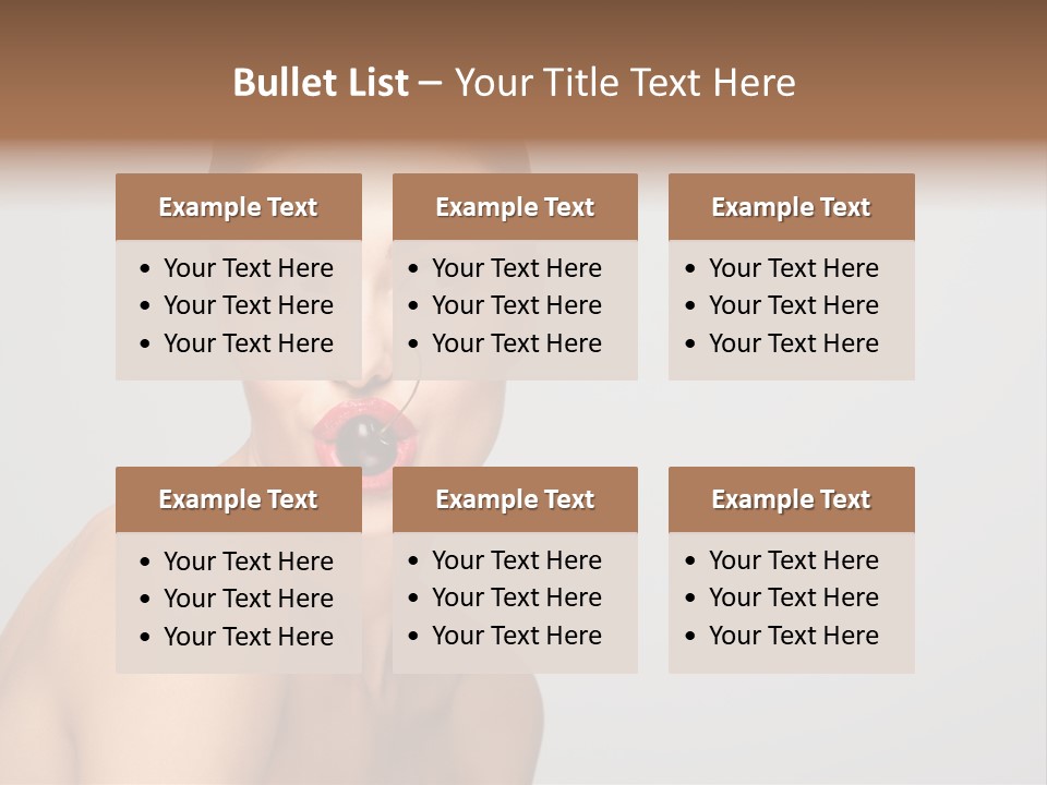 Diet Brunette Desire PowerPoint Template