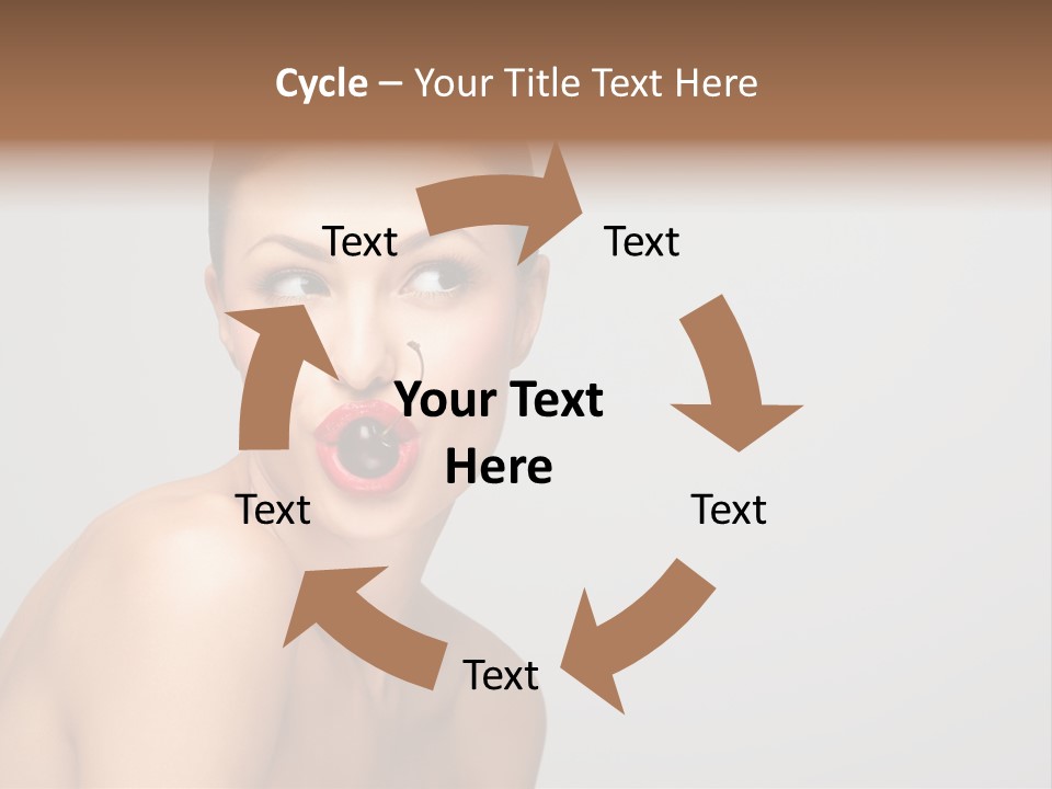 Diet Brunette Desire PowerPoint Template