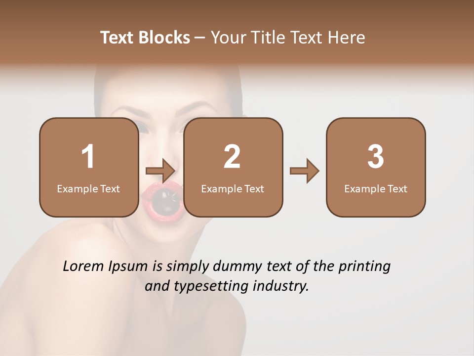 Diet Brunette Desire PowerPoint Template