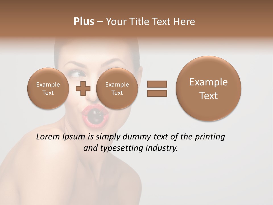 Diet Brunette Desire PowerPoint Template