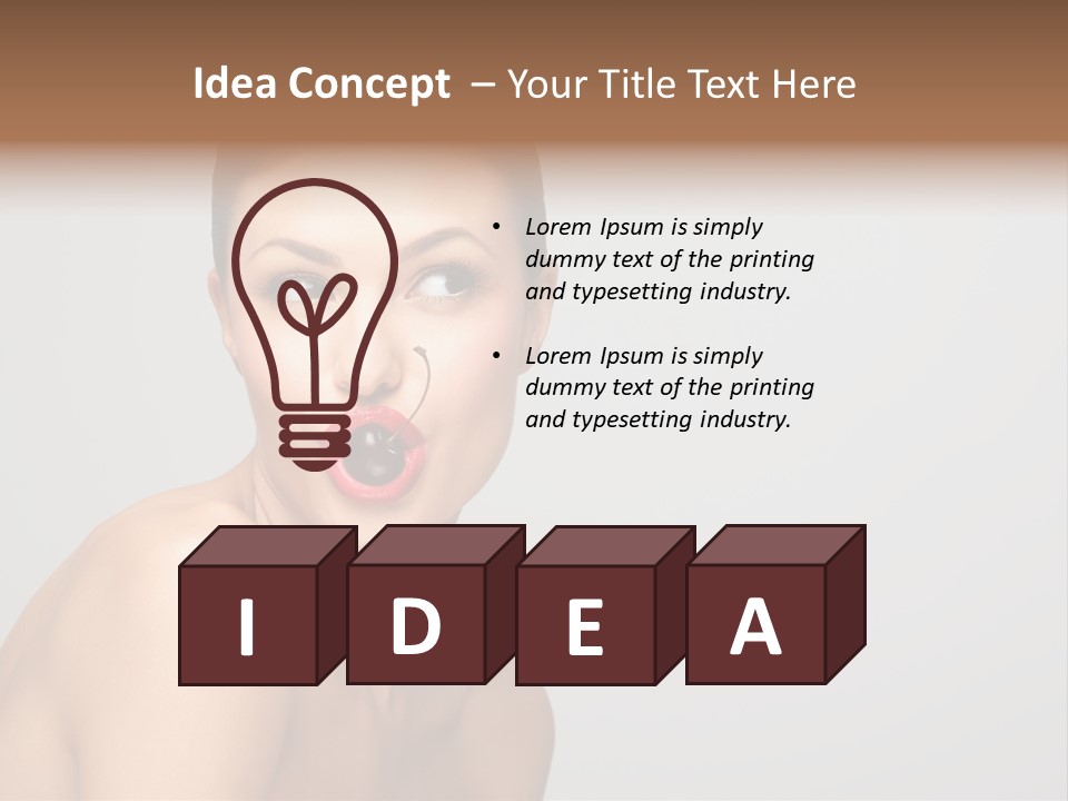 Diet Brunette Desire PowerPoint Template