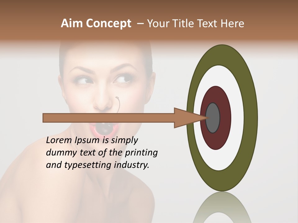 Diet Brunette Desire PowerPoint Template