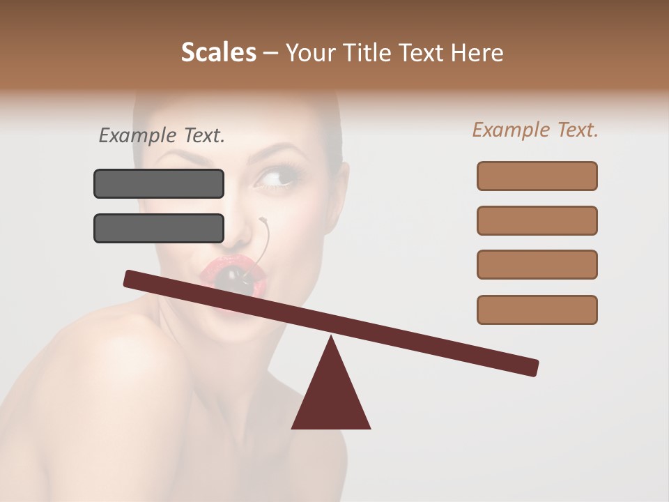 Diet Brunette Desire PowerPoint Template