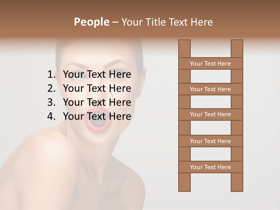 Diet Brunette Desire PowerPoint Template