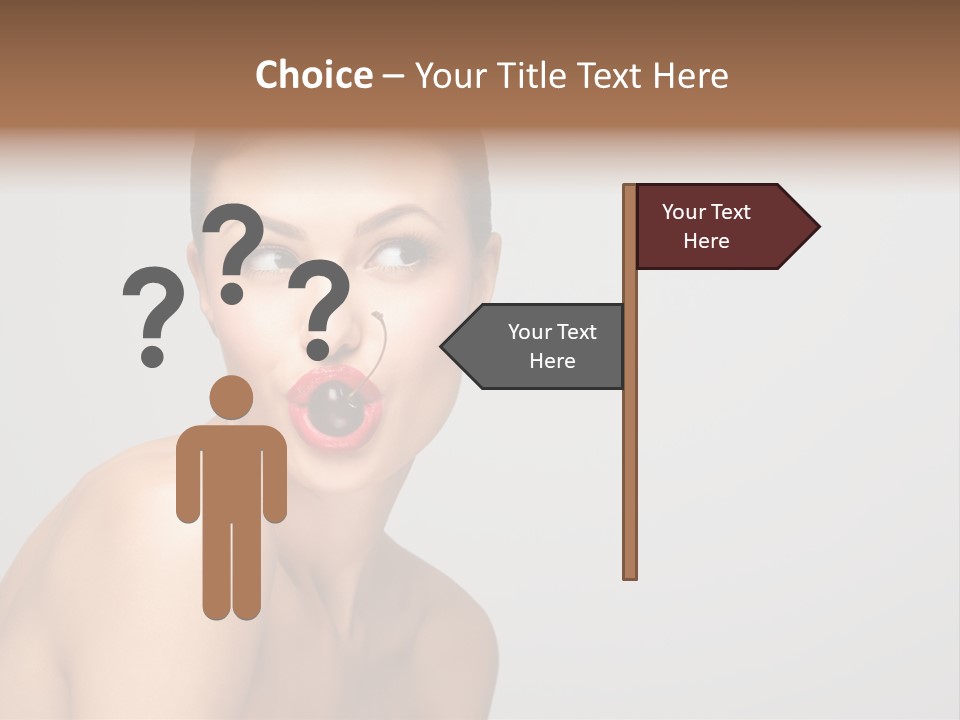 Diet Brunette Desire PowerPoint Template