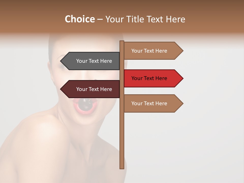 Diet Brunette Desire PowerPoint Template