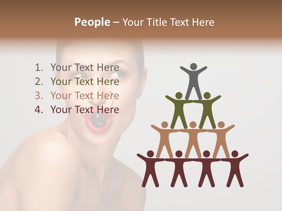 Diet Brunette Desire PowerPoint Template