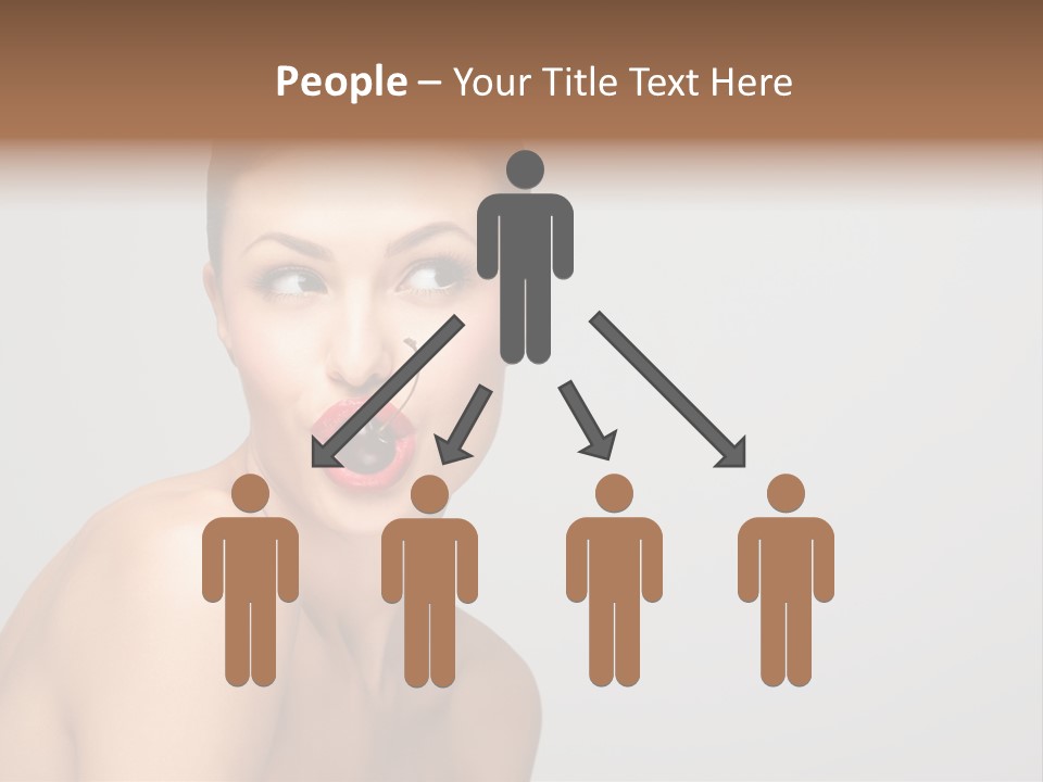 Diet Brunette Desire PowerPoint Template