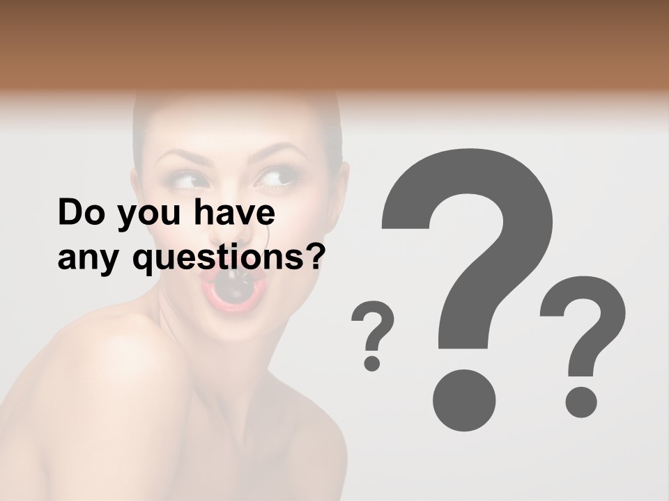 Diet Brunette Desire PowerPoint Template