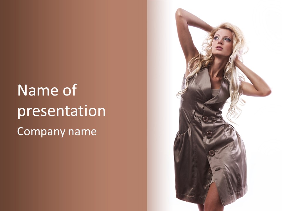 Fashion Posing Lifestyle PowerPoint Template