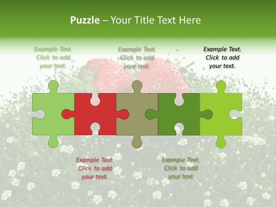 White Isolated Flowers PowerPoint Template