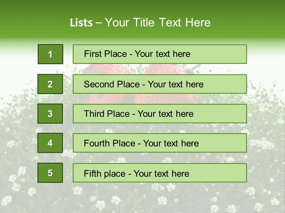 White Isolated Flowers PowerPoint Template