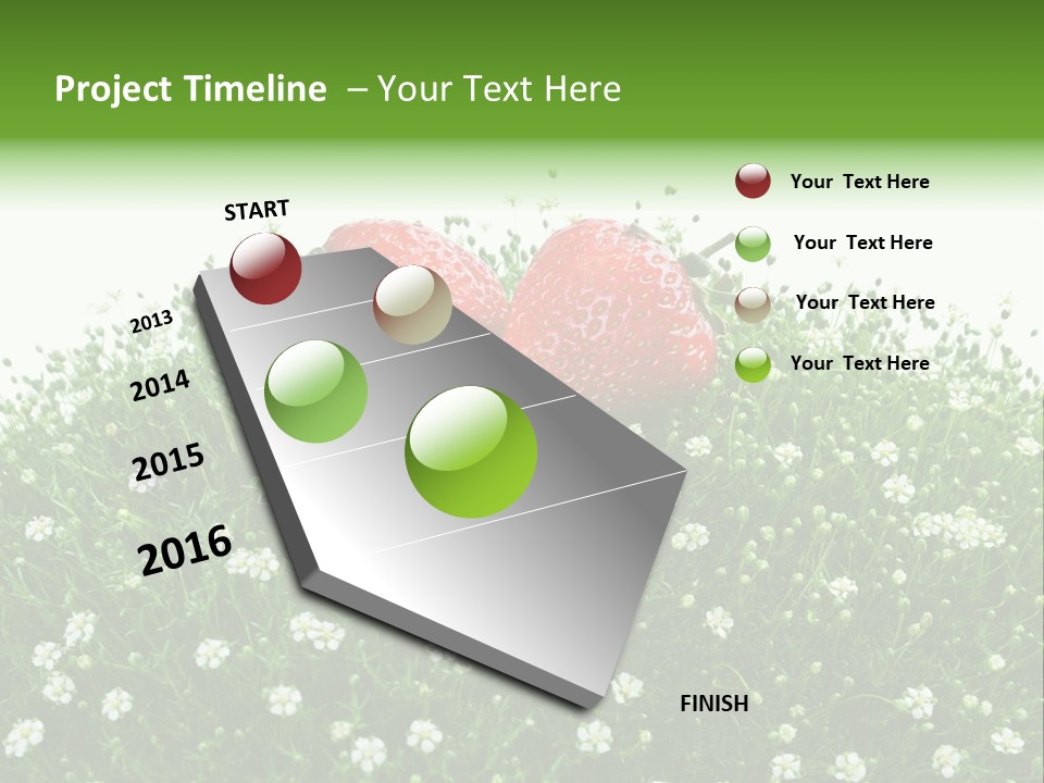 White Isolated Flowers PowerPoint Template