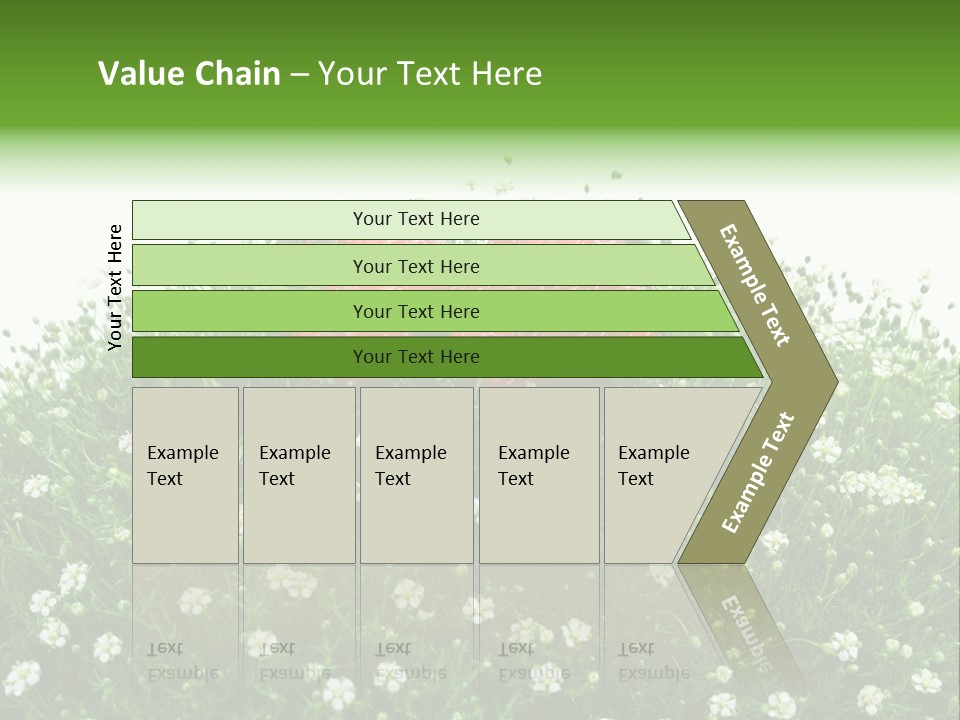 White Isolated Flowers PowerPoint Template