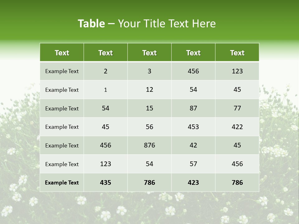 White Isolated Flowers PowerPoint Template