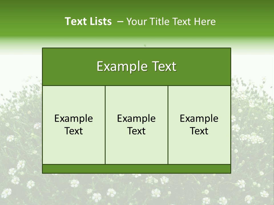 White Isolated Flowers PowerPoint Template