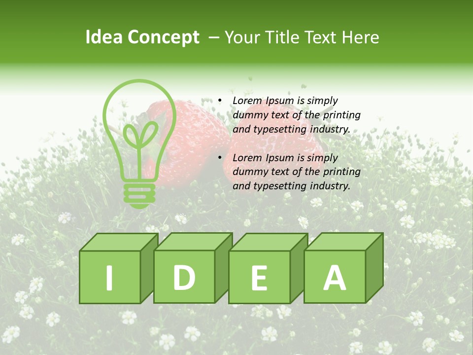 White Isolated Flowers PowerPoint Template