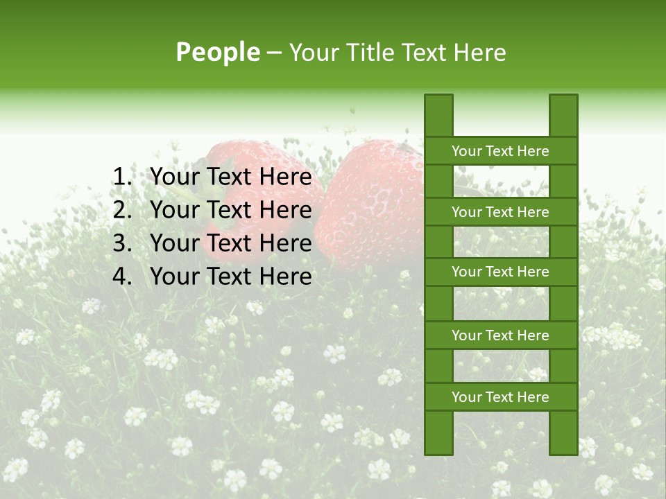 White Isolated Flowers PowerPoint Template