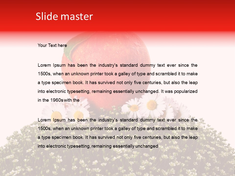 Camomile Juicy Fruit PowerPoint Template