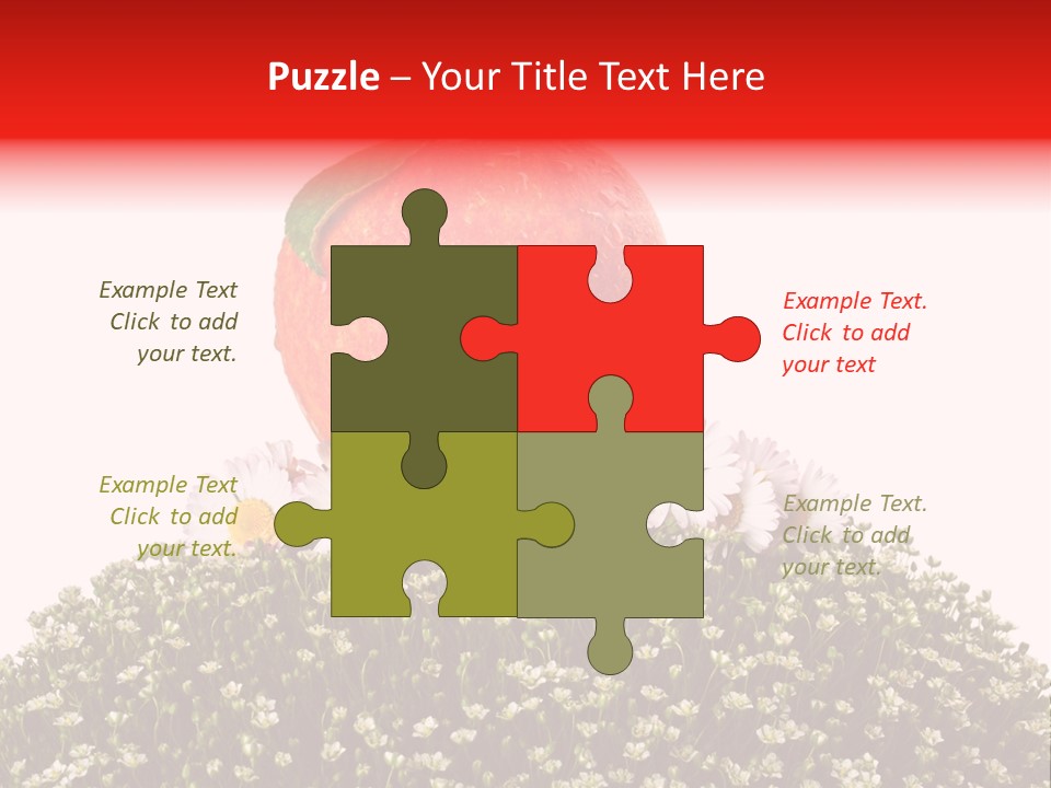 Camomile Juicy Fruit PowerPoint Template